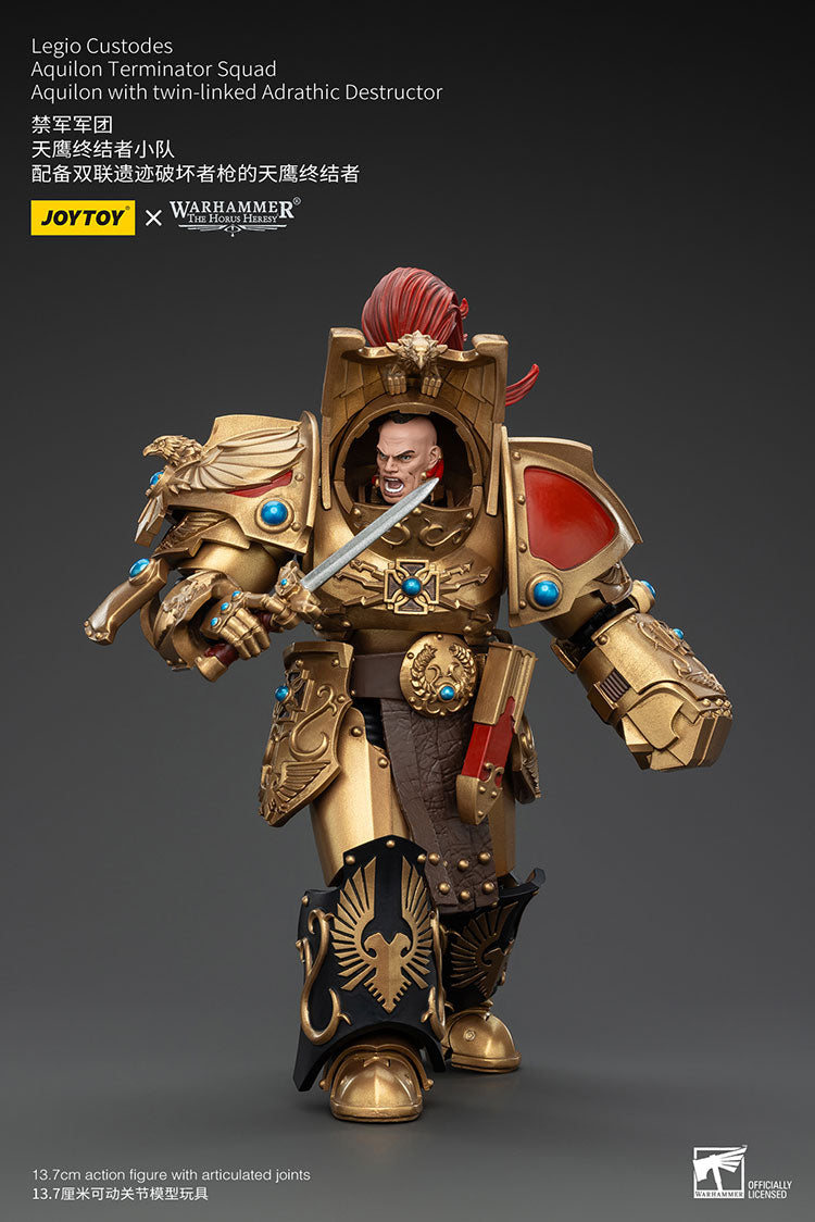 Warhammer Joytoy Custodes Aquilon Terminator with Twin-Linked Adrathic Destructor