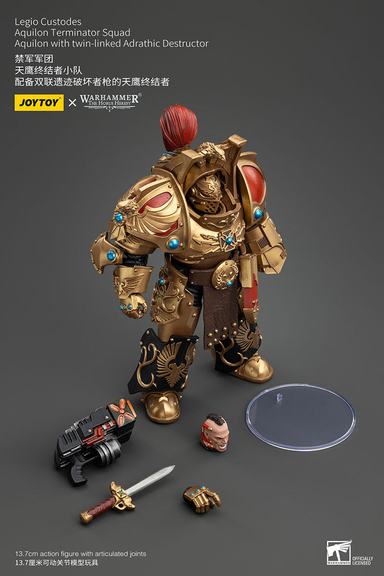 Warhammer Joytoy Custodes Aquilon Terminator with Twin-Linked Adrathic Destructor
