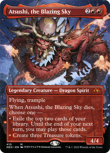 MTG - Atsushi, the Blazing Sky (Kamigawa Neon Dynasty) Borderless