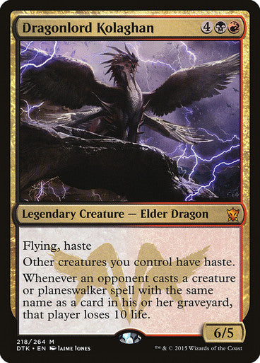 MTG - Dragonlord Kolaghan (Dragons of Tarkir)