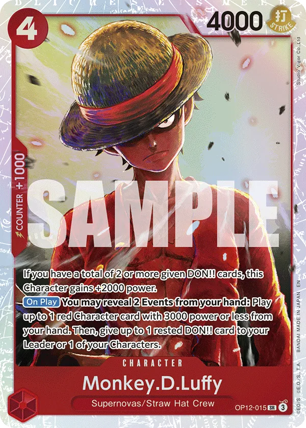 Onepiece TCG - Monkey.D.Luffy OP12-015